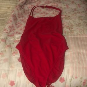 One piece Red bathing suit